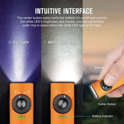 Olight Arkfeld UV 1000 Lumens with Dual Light Source EDC-White Light & UV Light-Tactical Source LLC