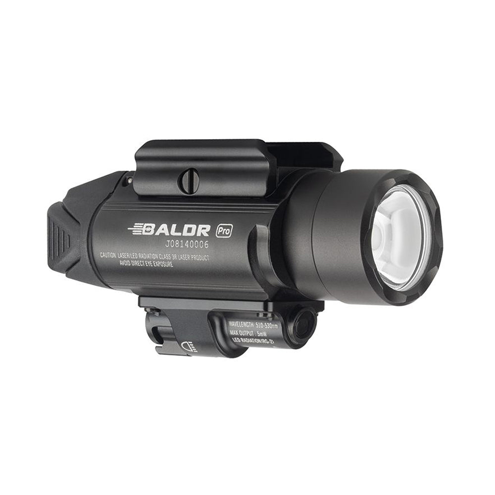 Olight BALDR Pro 1350 Lumen Rail Mount Light with Green Laser Black-Tactical Source LLC