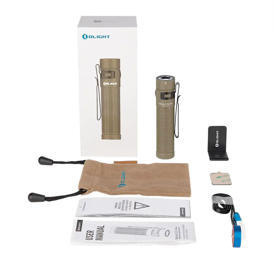 Olight Baton 3 Pro Max 2500 Lumens Rechargeable EDC Torch-Tactical Source LLC