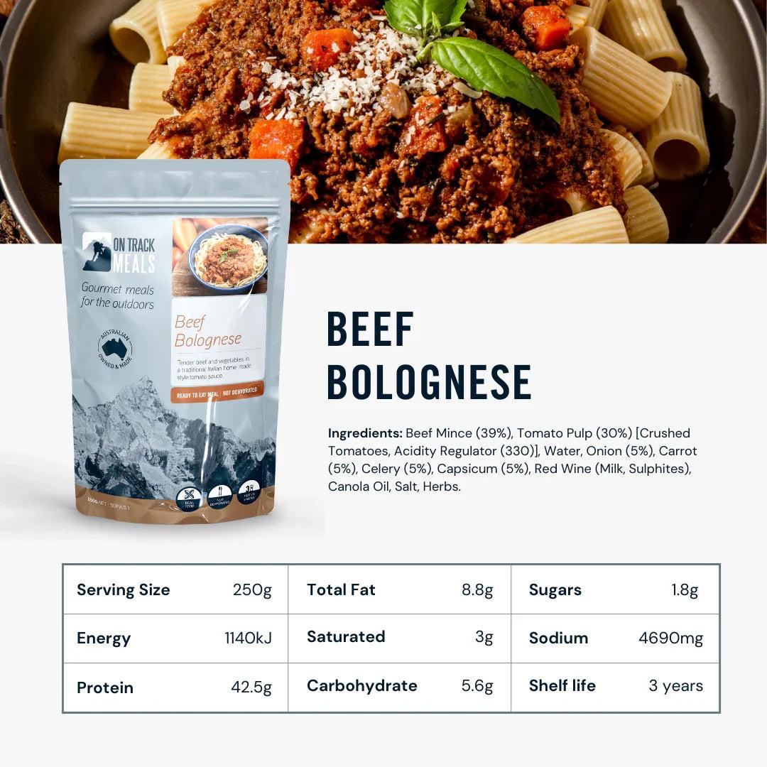 On Track Meals Beef Bolognese-Tactical Source LLC