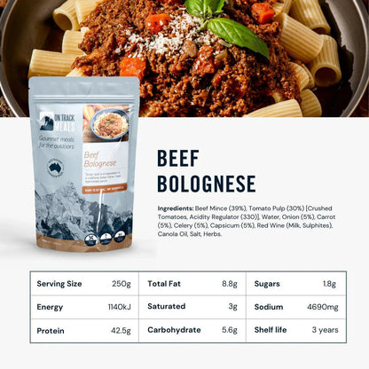 On Track Meals Beef Bolognese-Tactical Source LLC