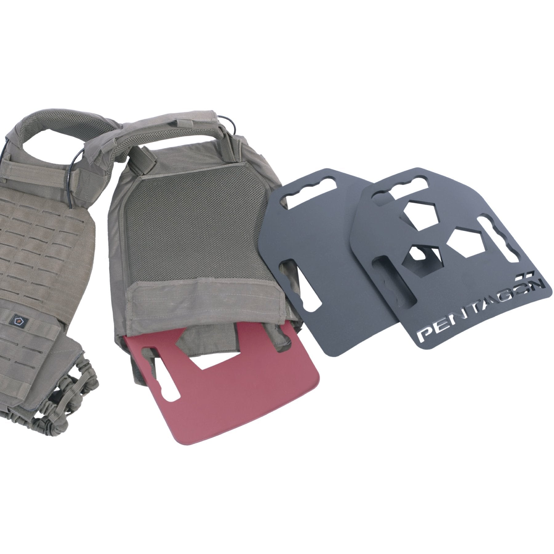 Pentagon Tactical Metallon TAC Fitness Training Plate 2x2.5kg Lava Red-Tactical Source LLC