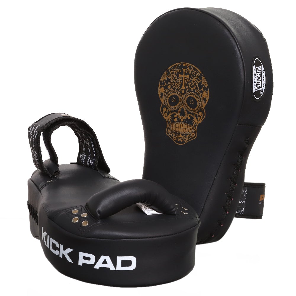 Punch Equipment COLLECTORS ITEM Gold Skull Urban Thai Kick Pads-Tactical Source LLC