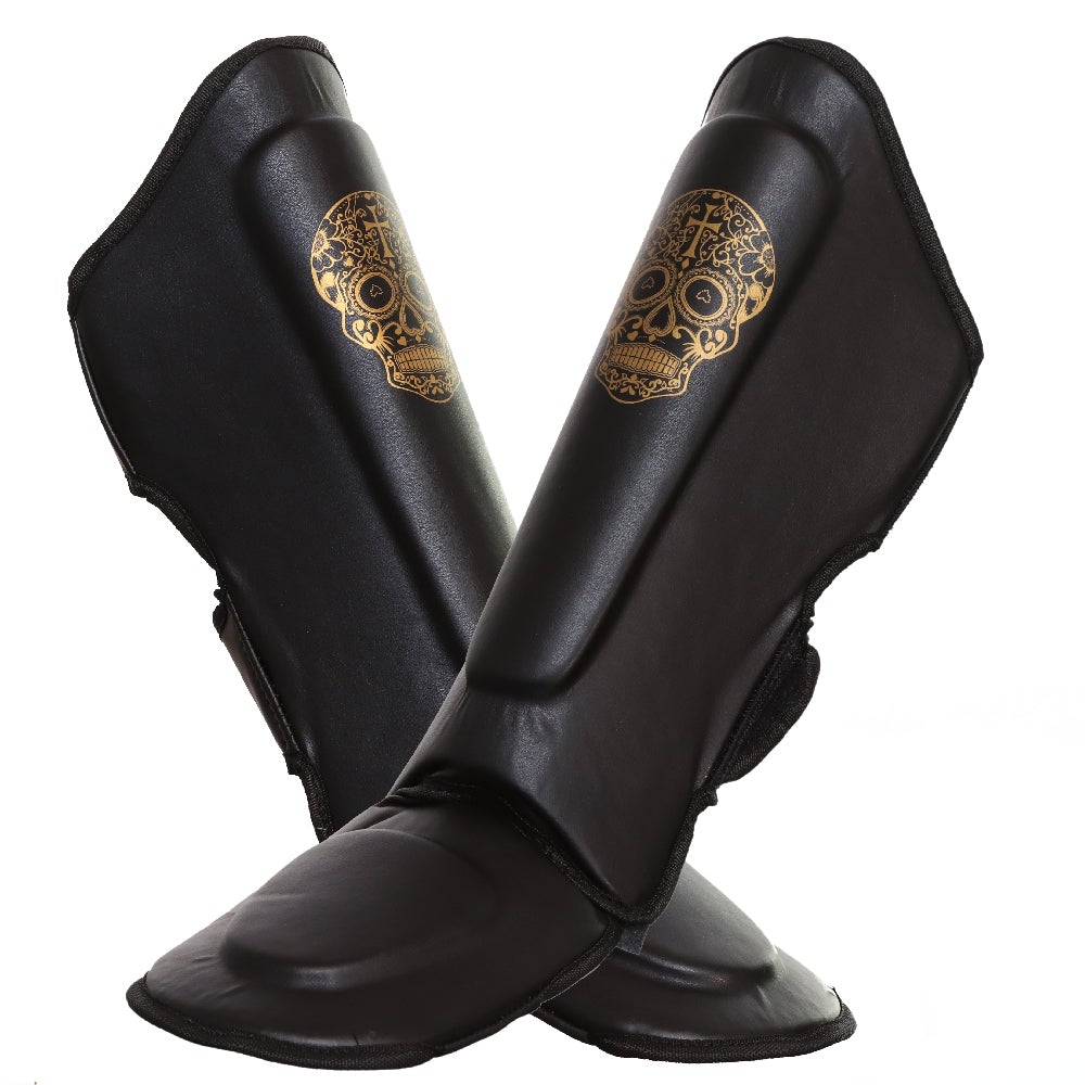 Punch Equipment COLLECTORS ITEM Punch Gold Skull AAA Shin Guards Shin Pads-Tactical Source LLC