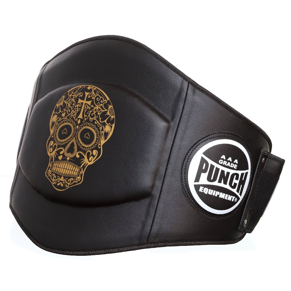 Punch Equipment COLLECTORS ITEM Trophy Getters Gold Skull Boxing Belly Pad-Tactical Source LLC
