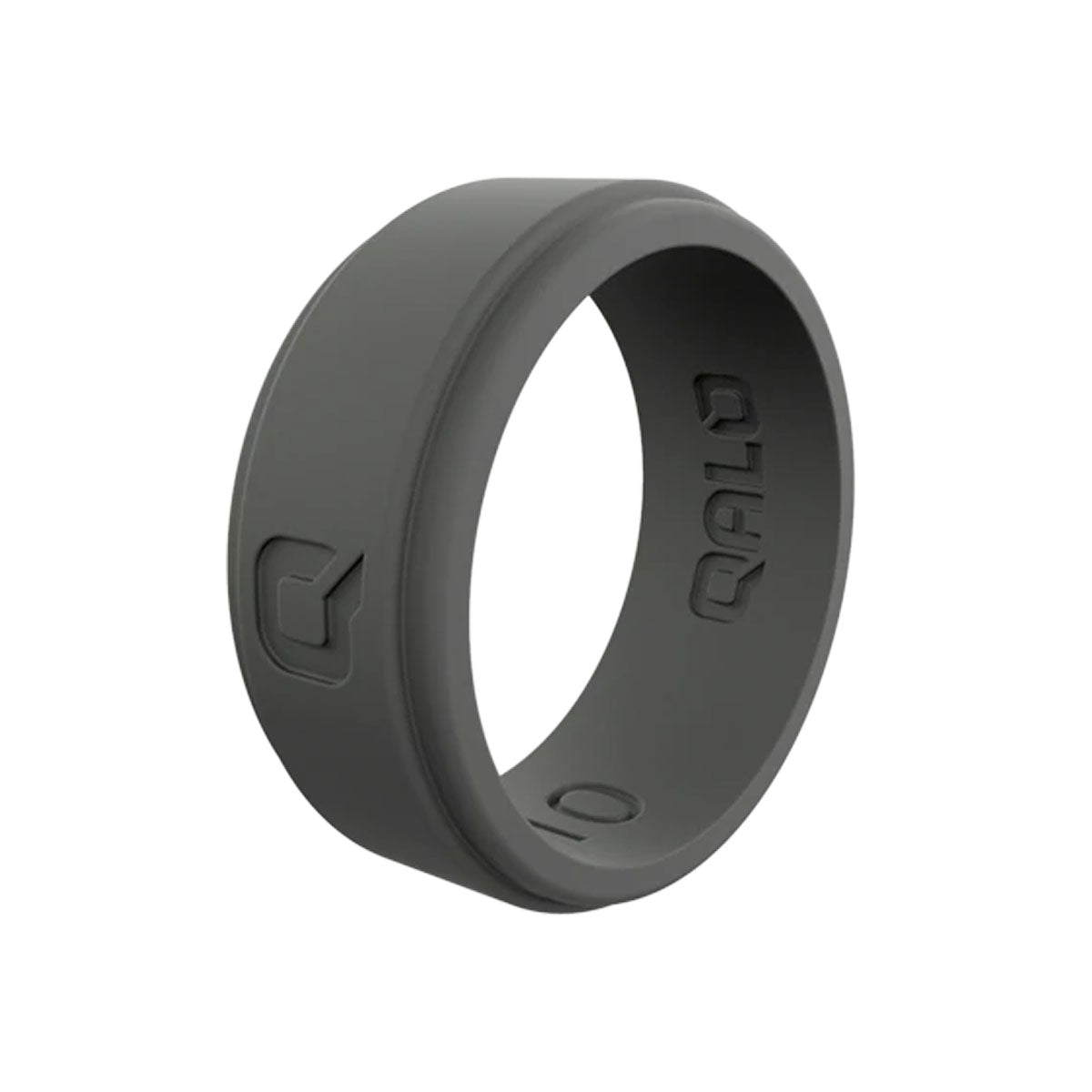 QALO Men's Charcoal Grey Step Edge Q2X Silicone Ring-Tactical Source LLC