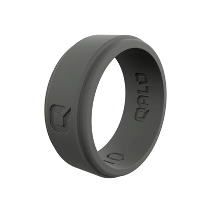 QALO Men's Charcoal Grey Step Edge Q2X Silicone Ring-Tactical Source LLC