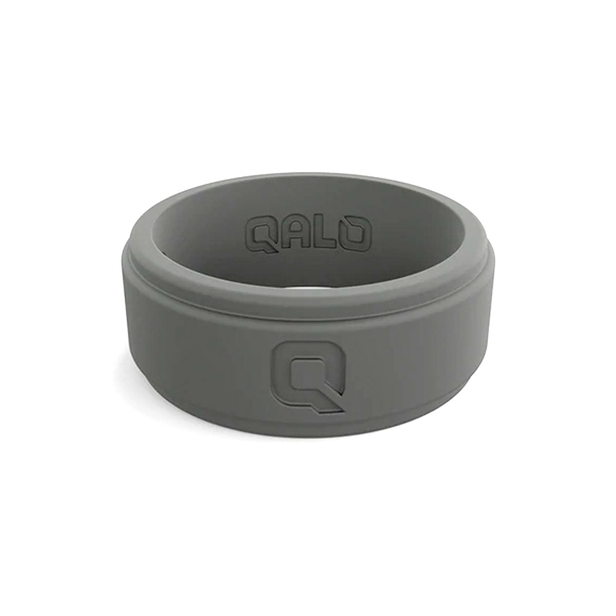 QALO Men's Charcoal Grey Step Edge Q2X Silicone Ring-Tactical Source LLC