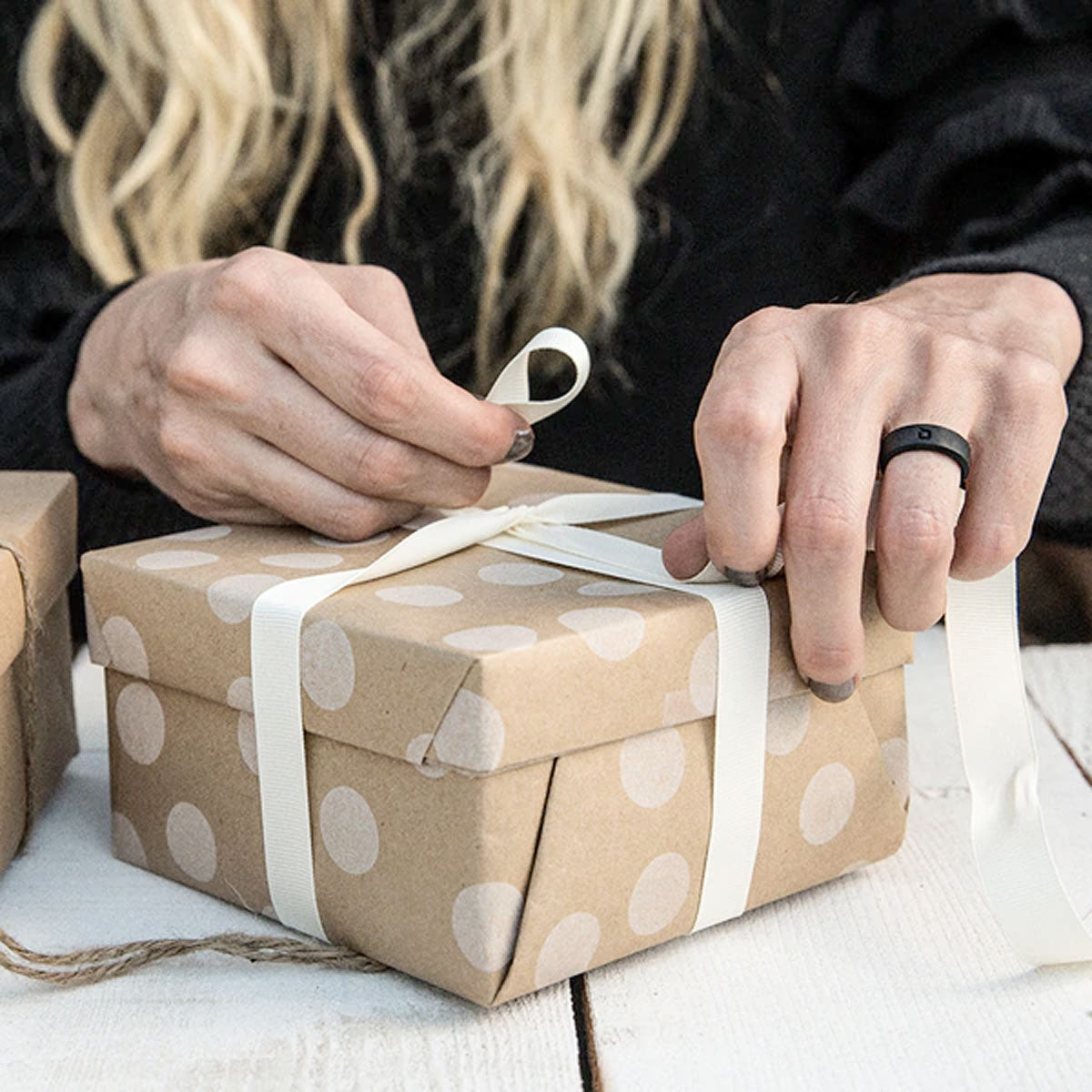 QALO Womens Modern Black Q2X Silicone Ring-Tactical Source LLC