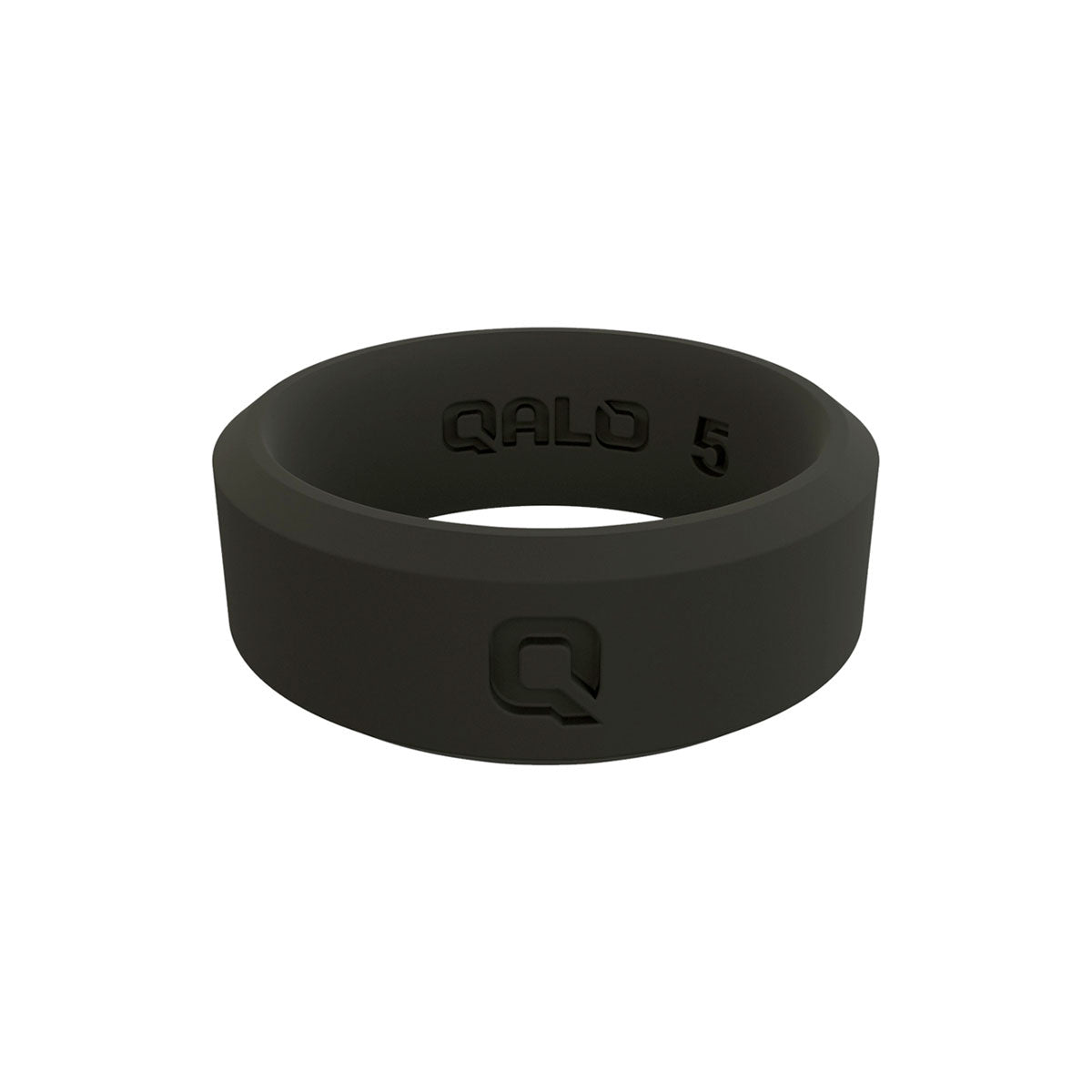 QALO Womens Modern Black Q2X Silicone Ring-Tactical Source LLC
