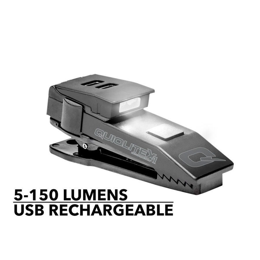 QuiqLite X1 USB Rechargeable Handsfree Dual LED Lighting - Blue/White-Tactical Source LLC