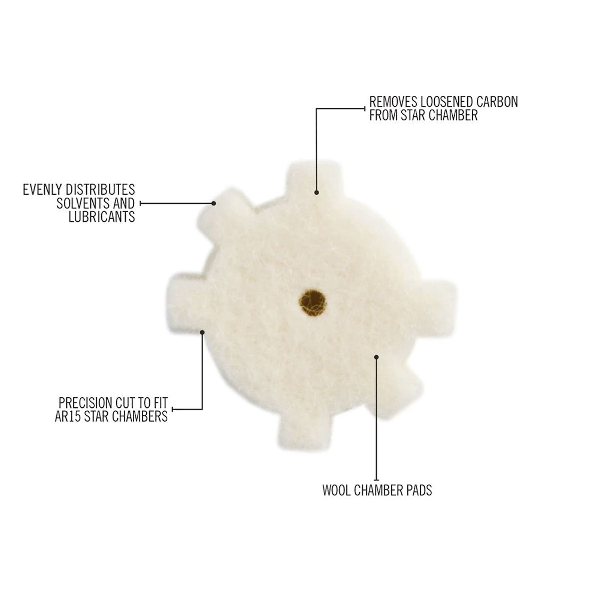 Real Avid AR15 Star Chamber Cleaning Pads-Tactical Source LLC