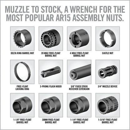 Real Avid Master-Fit 13-Piece AR15 Crowfoot Wrench Set-Tactical Source LLC