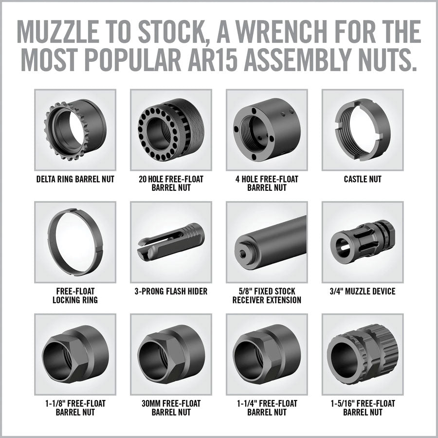 Real Avid Master-Fit 13-Piece AR15 Crowfoot Wrench Set-Tactical Source LLC