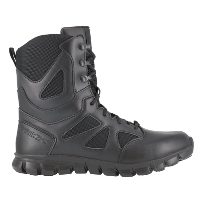 Reebok Tactical Men's 8 Inch Sublite Cushion Tactical Boots with Side Zipper Black RB8805-Tactical Source LLC