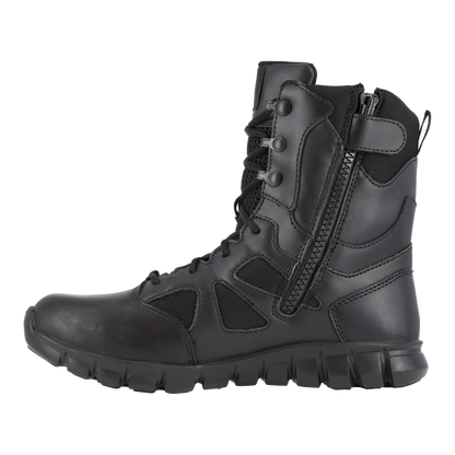 Reebok Tactical Men's 8 Inch Sublite Cushion Tactical Boots with Side Zipper Black RB8805-Tactical Source LLC