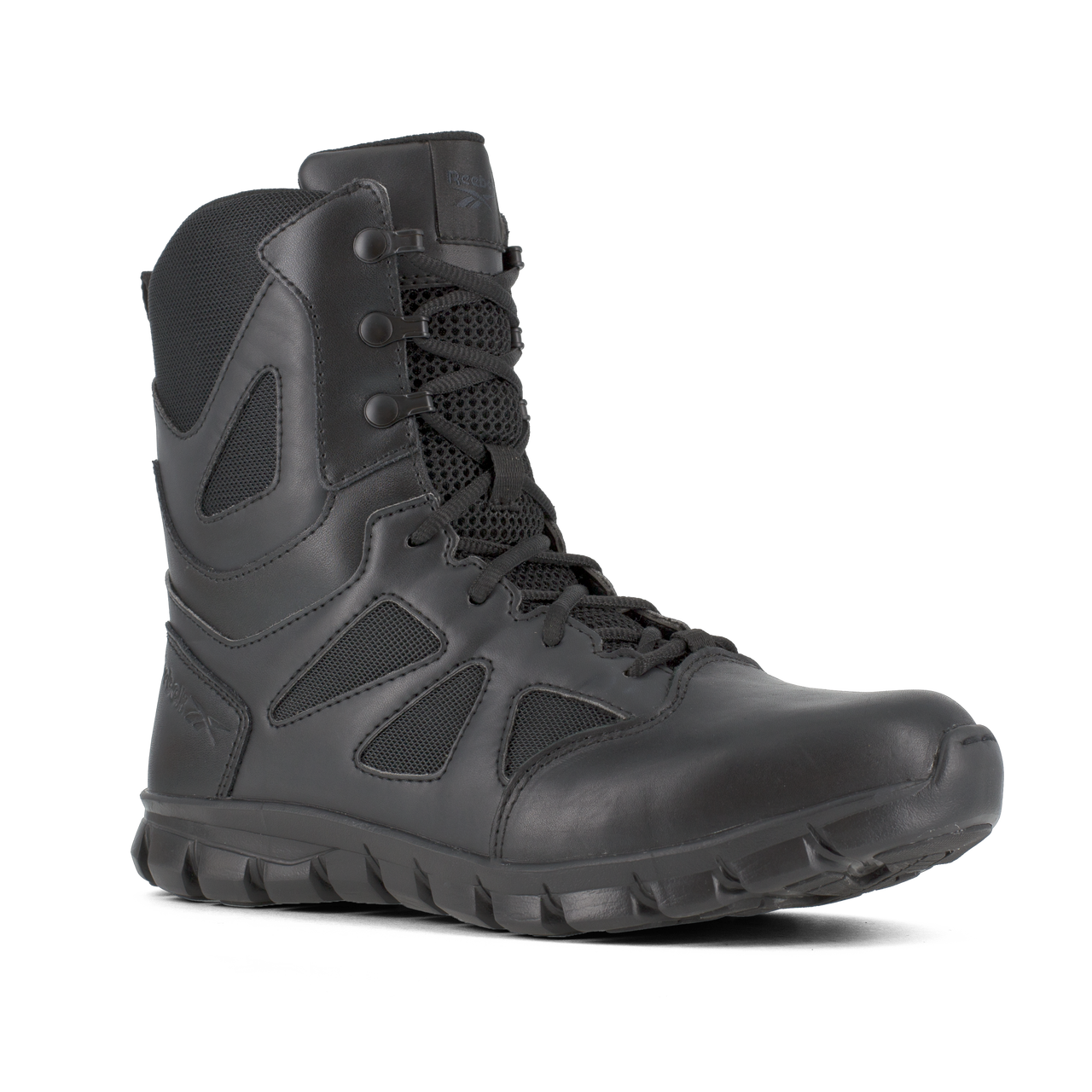 Reebok Tactical Men's 8 Inch Sublite Cushion Tactical Boots with Side Zipper Black RB8805-Tactical Source LLC