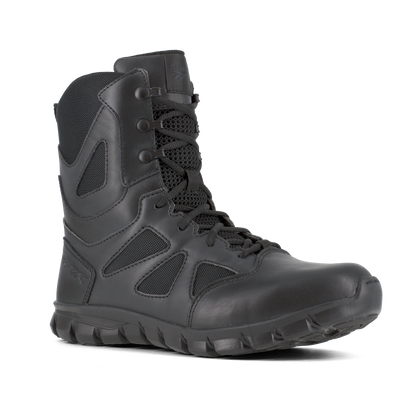 Reebok Tactical Men's 8 Inch Sublite Cushion Tactical Boots with Side Zipper Black RB8805-Tactical Source LLC