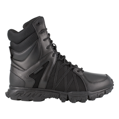 Reebok Tactical Men's 8 Inch Trailgrip Tactical Side Zip Waterproof Boots Black RB3455-Tactical Source LLC