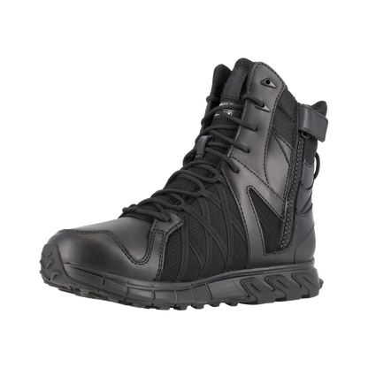 Reebok Tactical Men's 8 Inch Trailgrip Tactical Side Zip Waterproof Boots Black RB3455-Tactical Source LLC