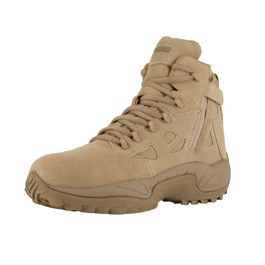 Reebok Tactical Rapid Response RB Men's 6" Stealth Boot with Side Zipper - Desert Tan RB8694-Tactical Source LLC