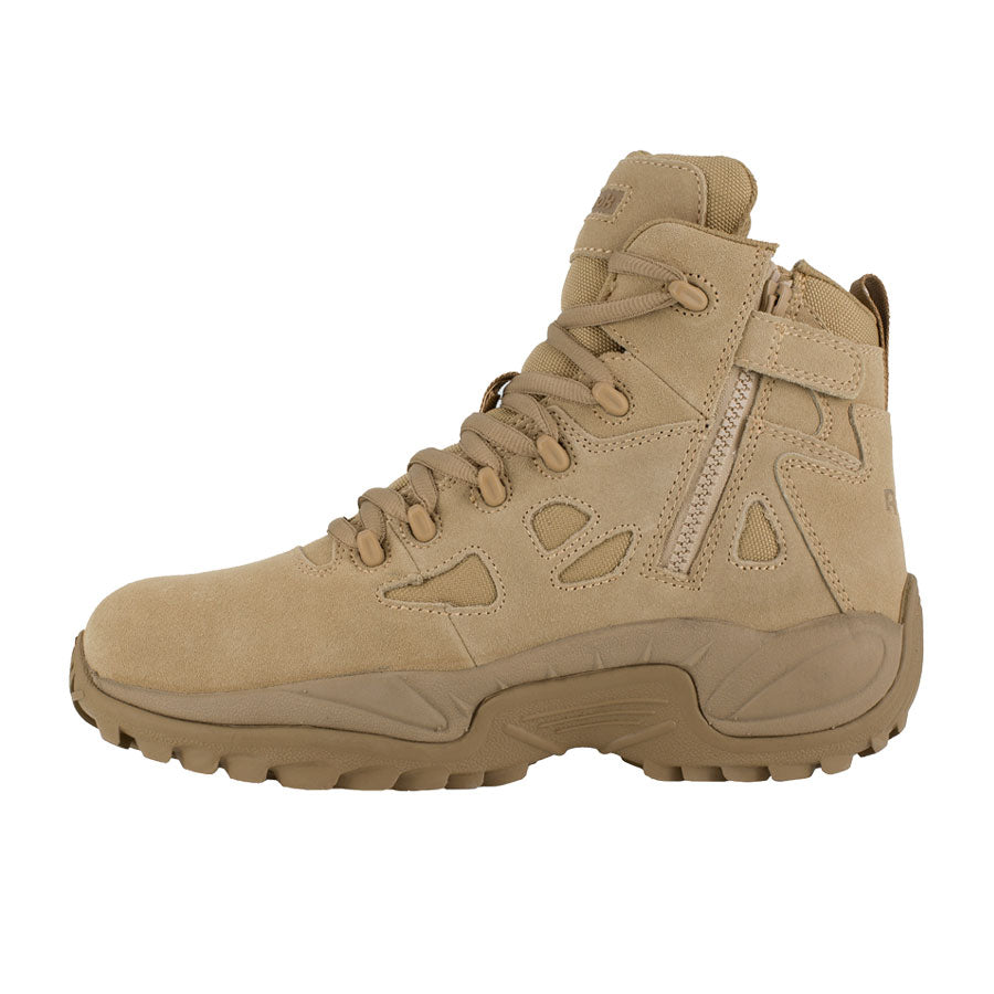 Reebok Tactical Rapid Response RB Men's 6" Stealth Boot with Side Zipper - Desert Tan RB8694-Tactical Source LLC