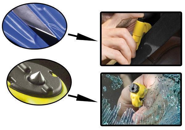 ResQme Rescue and Escape Tool with Glass Breaker and Seat Belt Cutter-Tactical Source LLC