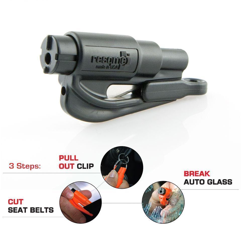 ResQme Rescue and Escape Tool with Glass Breaker and Seat Belt Cutter-Tactical Source LLC