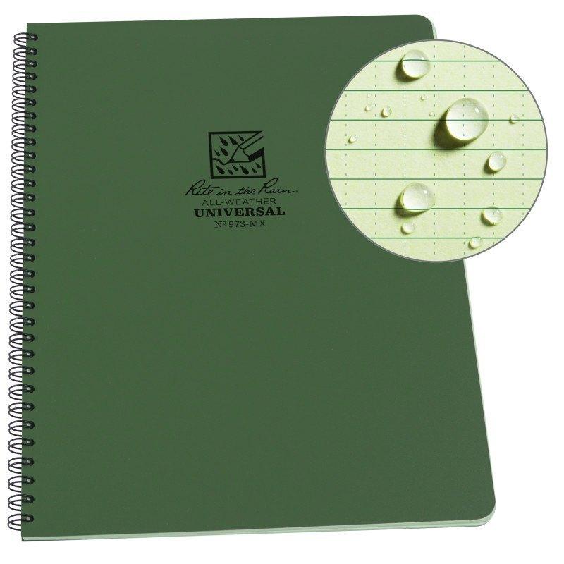 Rite in the Rain 973-MX Side Spiral Notebook Universal Green-Tactical Source LLC