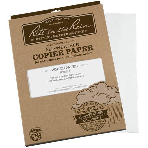 Rite in the Rain All Weather Copier Paper A4 White-Tactical Source LLC