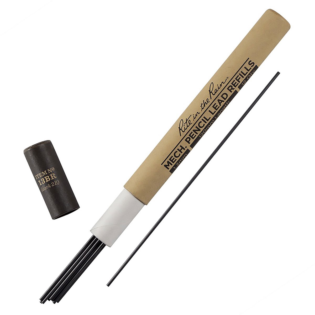 Rite in the Rain Mechanical Clicker Pencil Lead Refill Dark Lead 2B 12 Refills-Tactical Source LLC