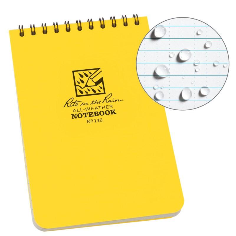 Rite in the Rain No146 Top Spiral 4x6 Notebook Universal Yellow-Tactical Source LLC