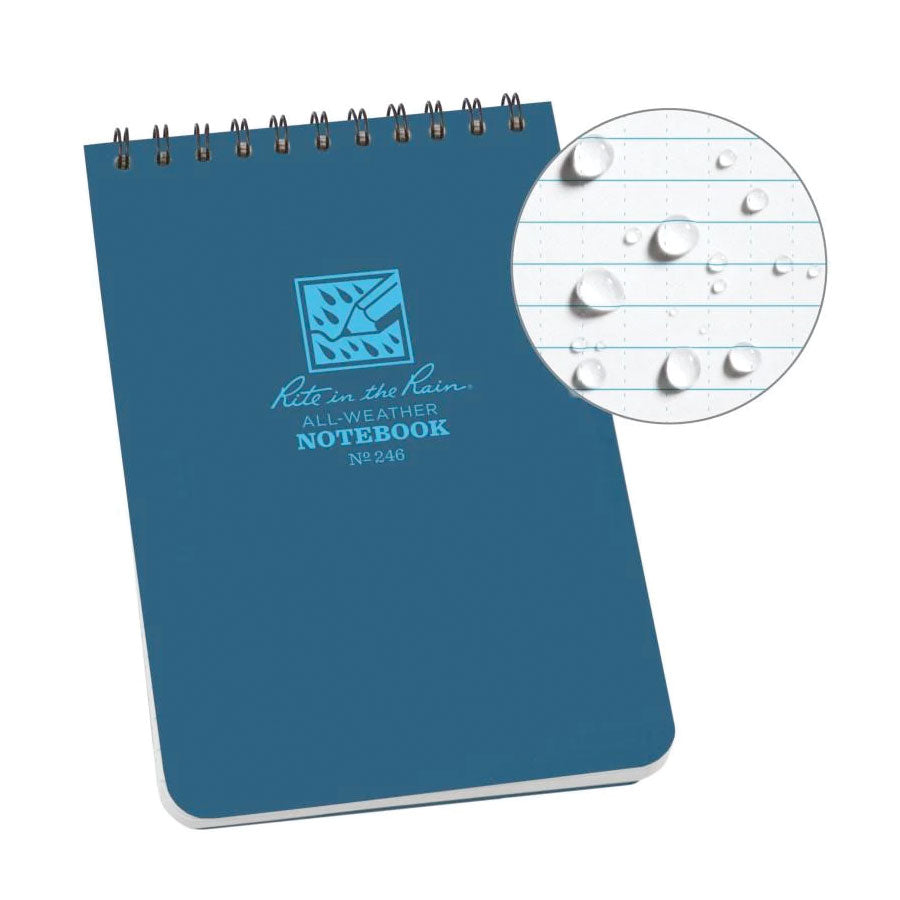 Rite in the Rain No246 Top Spiral 4x6 Notebook Universal Blue-Tactical Source LLC