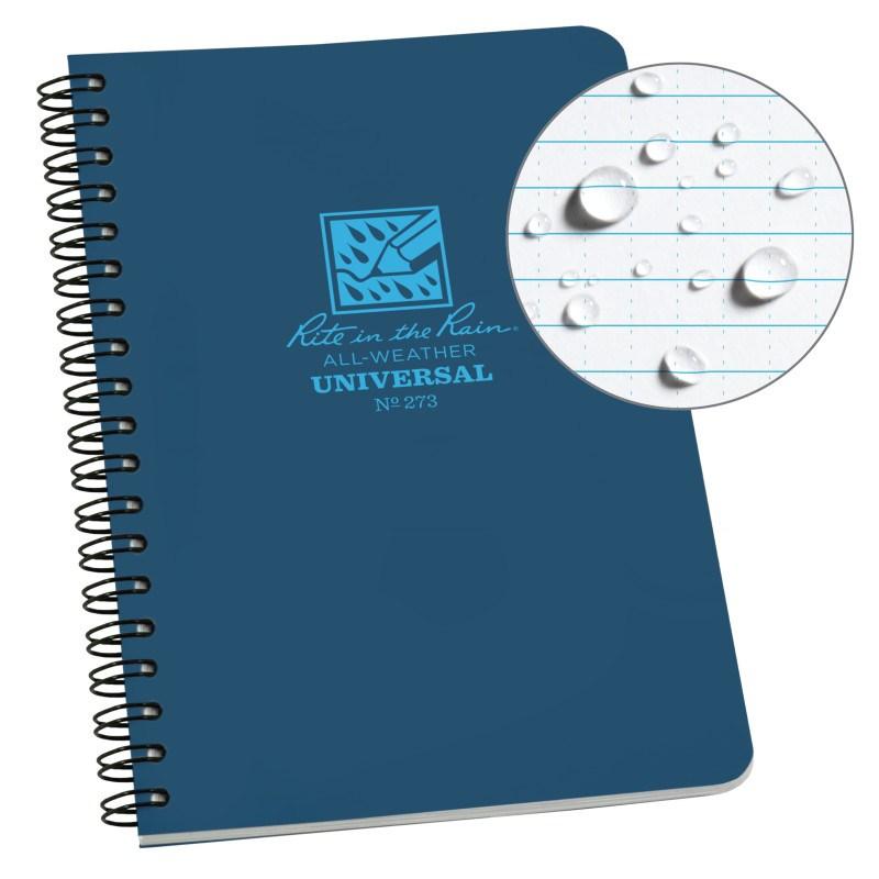 Rite in the Rain No273 Side Spiral Notebook Universal Blue-Tactical Source LLC