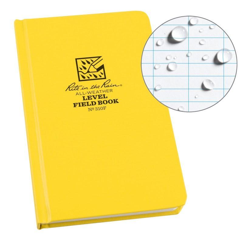 Rite in the Rain No310F Hard Cover Book Level Field Yellow-Tactical Source LLC