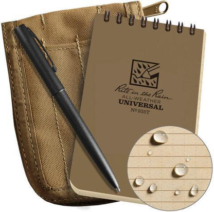 Rite in the Rain No935-KIT Top Spiral 3x5 Notebook Kit Tan-Tactical Source LLC