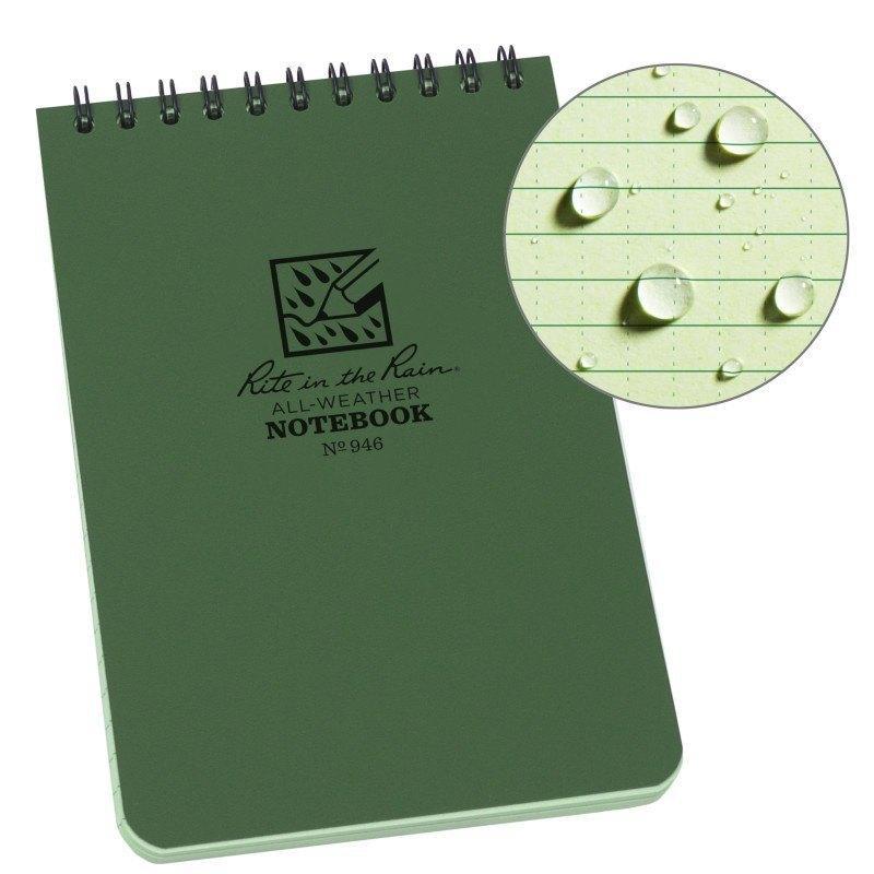 Rite in the Rain No946 Top Spiral 4x6 Notebook Universal Green-Tactical Source LLC