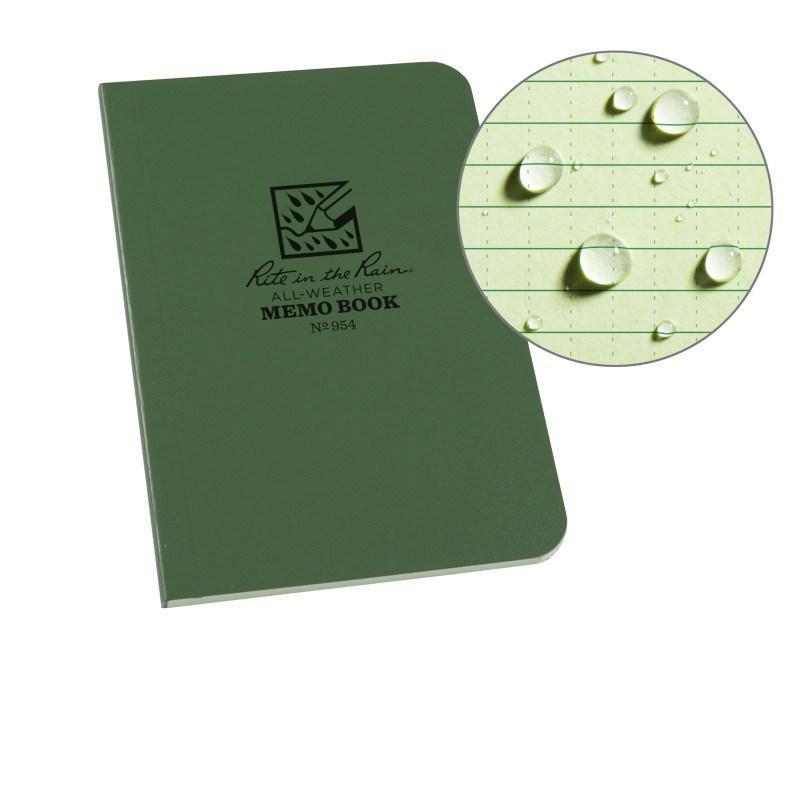 Rite in the Rain No954 Soft Cover Book Pocket Memo Green-Tactical Source LLC