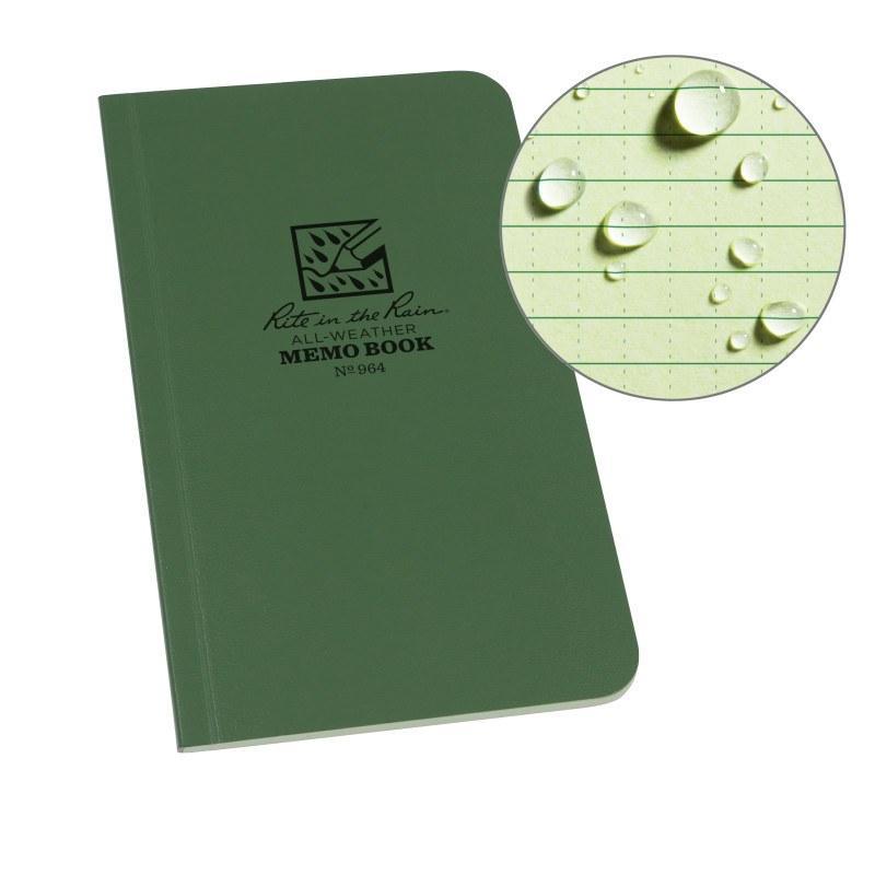 Rite in the Rain No.964 Tactical Field Flex Memo Book Green-Tactical Source LLC
