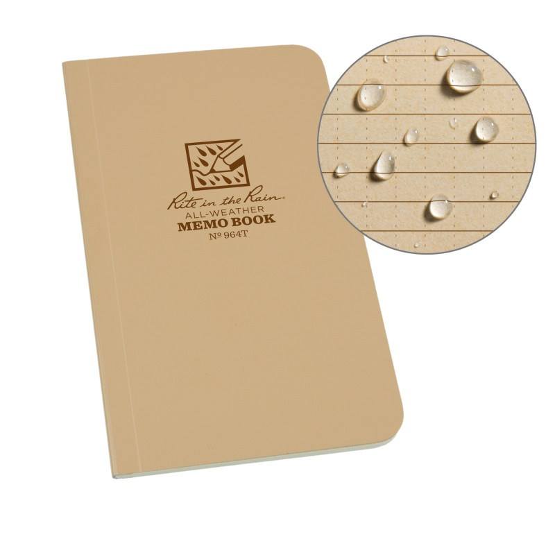 Rite in the Rain No.964T Tactical Field Flex Memo Book Tan-Tactical Source LLC