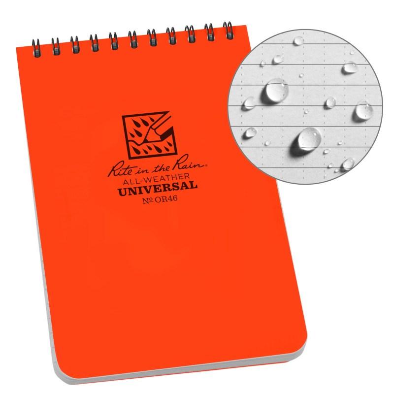 Rite in the Rain NoOR46 Top Spiral 4x6 Notebook Universal Orange-Tactical Source LLC
