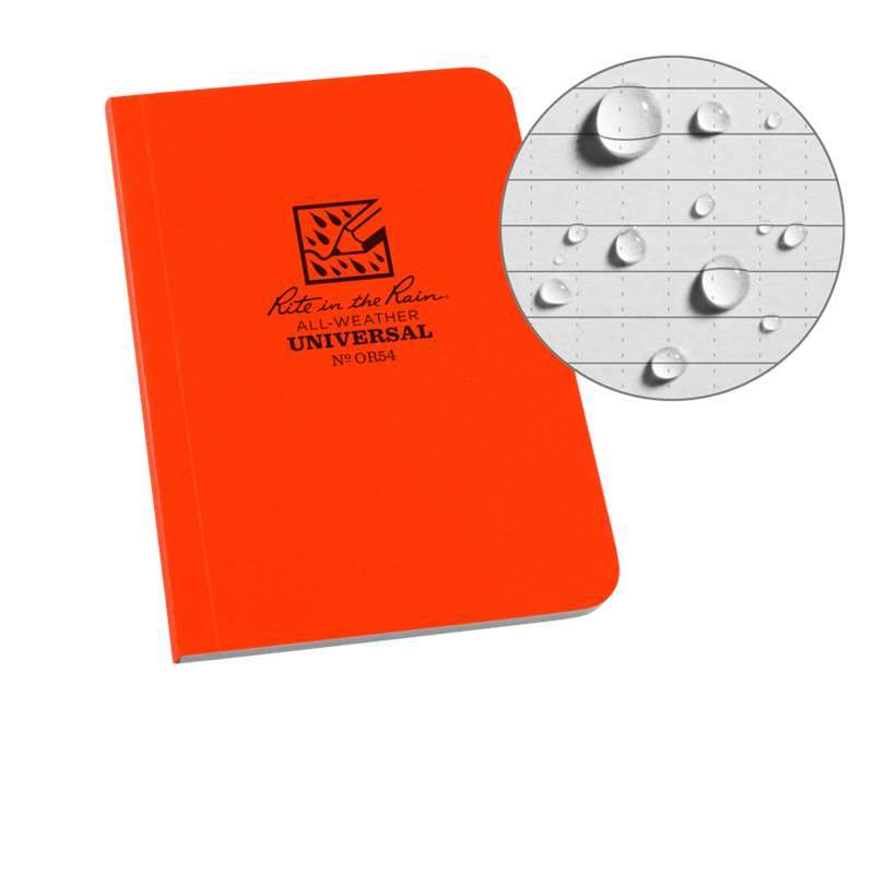 Rite in the Rain NoOR54 Soft Cover Book Pocket Memo Blaze Orange-Tactical Source LLC