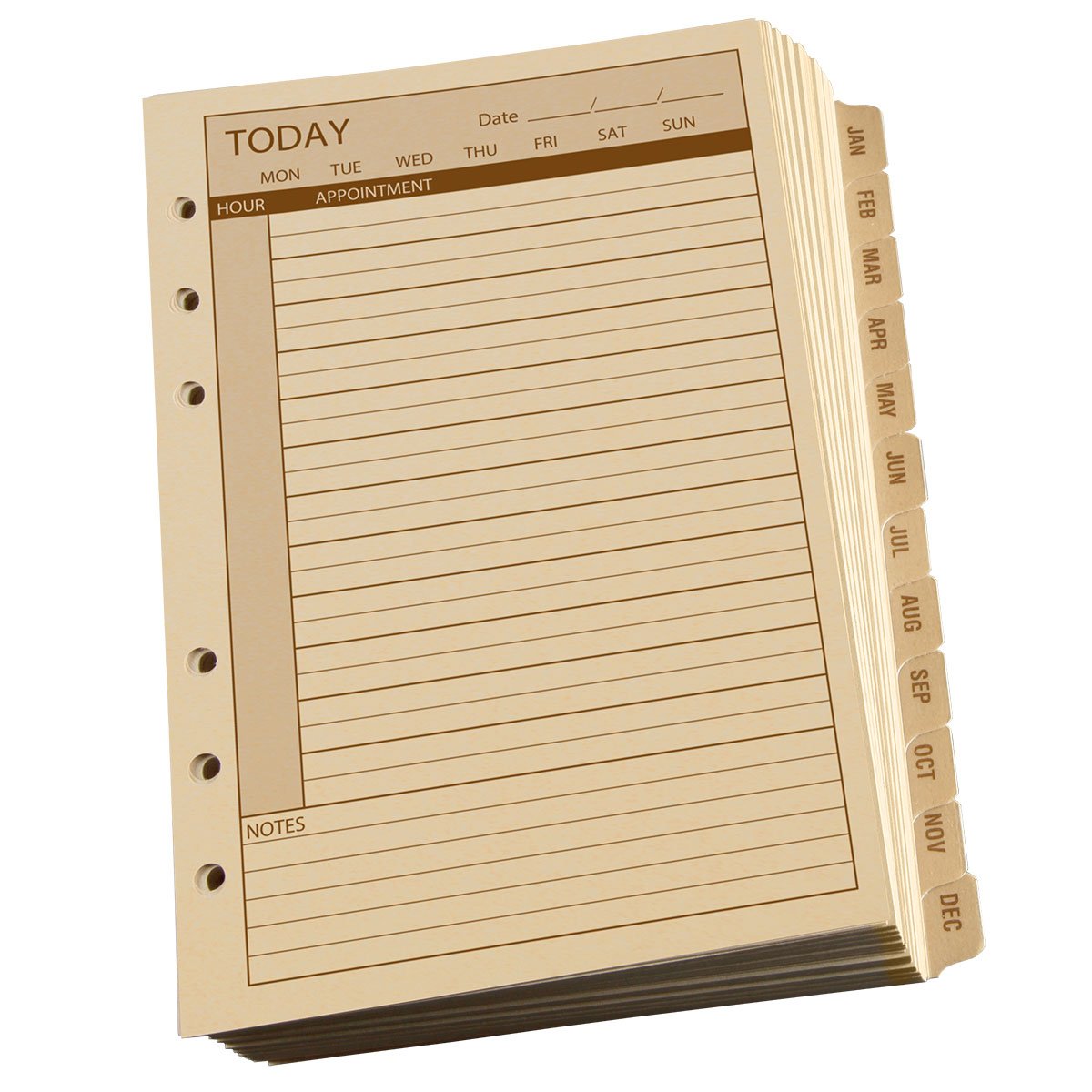 Rite in the Rain Standard Daily Planner Refill 4.625" x 7" with 6 Hole Punch Tan 1 Year-Tactical Source LLC