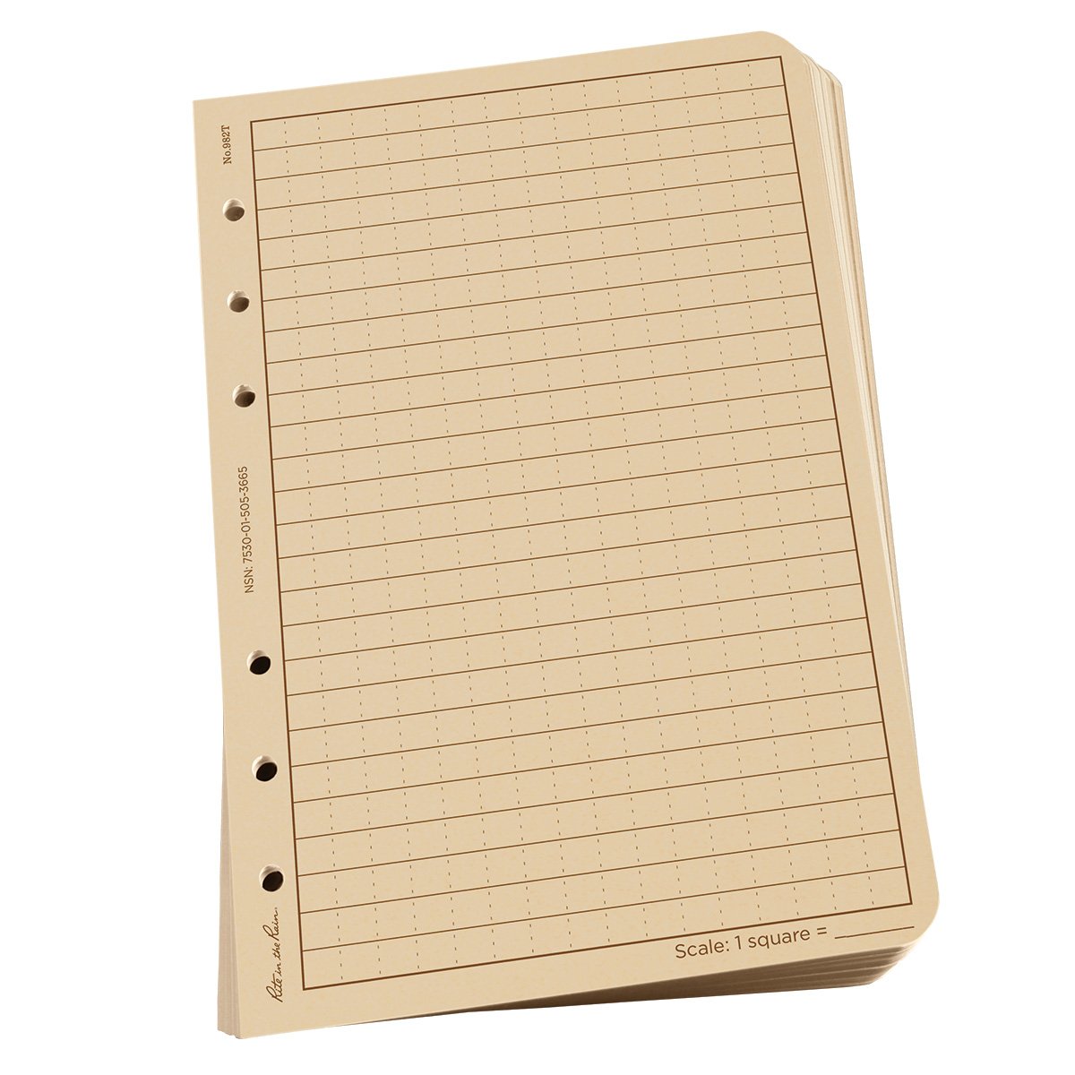 Rite in the Rain Standard Loose Leaf Planner Refill 4.625 X 7 With 6 Hole Punch Universal Tan 100 Sheets-Tactical Source LLC