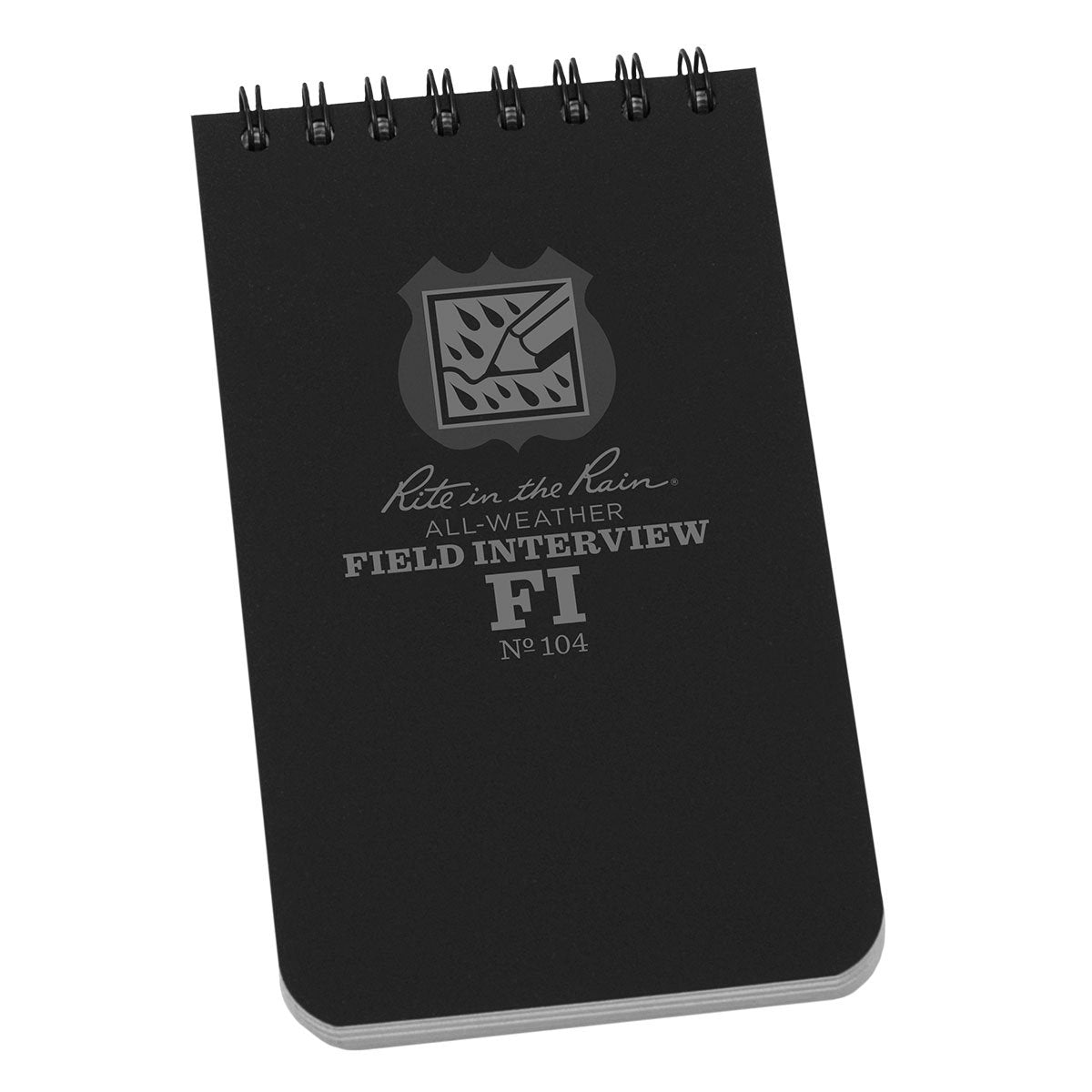Rite in the Rain Top Spiral 3 x 5 Field Interview Polydura NotebooK Field Interview Form/Notes Black-Tactical Source LLC