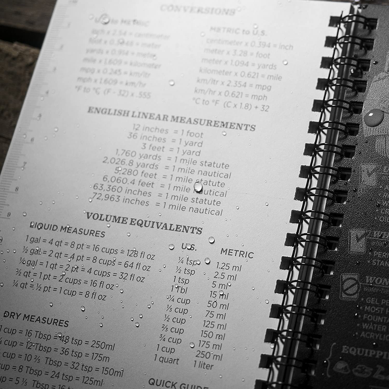 Rite in the Rain Weekly Planner Undated Black No.P52-Tactical Source LLC