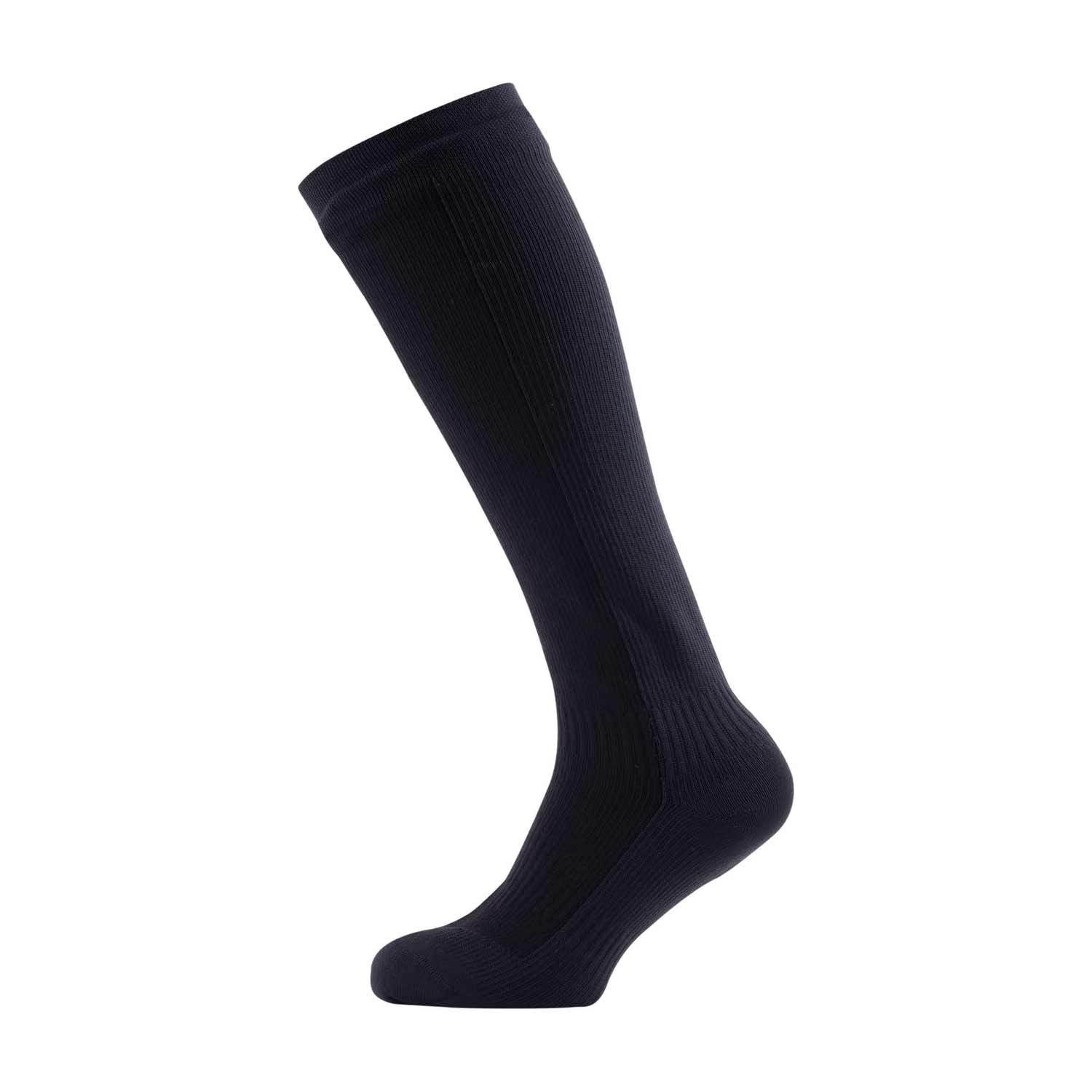 Sealskinz Hiking Mid Weight Knee Length Waterproof Socks Black Grey-Tactical Source LLC