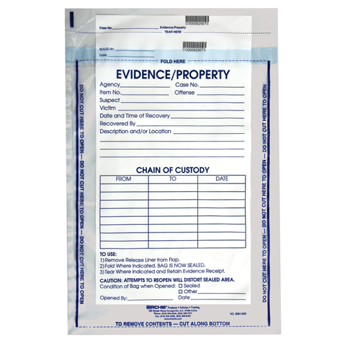Sirchie Integrity Evidence Bags 12 x 15.5 inch 100 pack-Tactical Source LLC