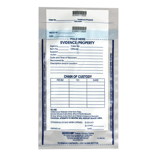 Sirchie Integrity Evidence Bags 7.5 x 10.5 inch 100 pack-Tactical Source LLC