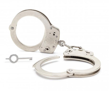 Smith & Wesson 350107 Model 104 High Security Chain-Linked Nickel Handcuffs-Tactical Source LLC